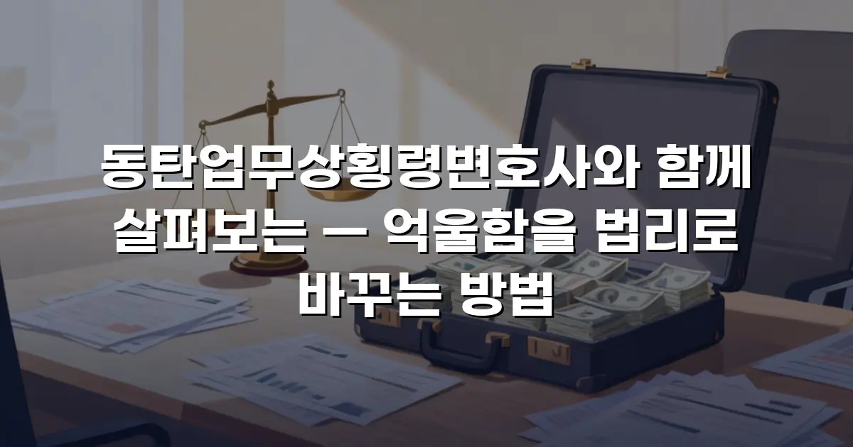 동탄업무상횡령변호사와 함께 살펴보는 — 억울함을 법리로 바꾸는 방법