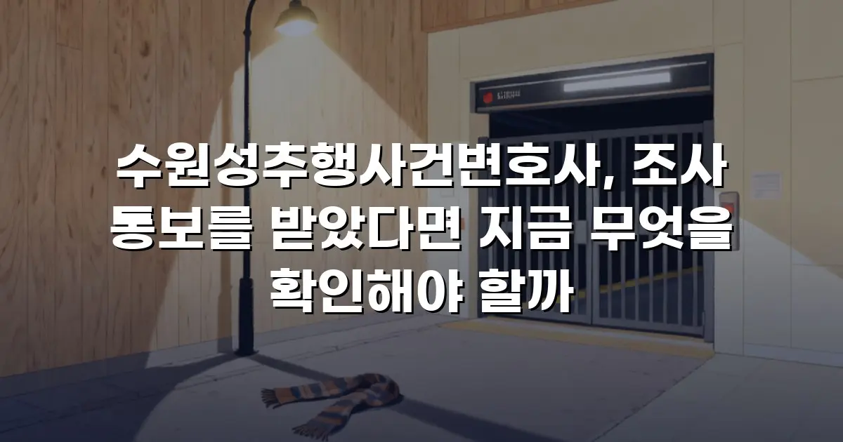 수원성추행사건변호사, 조사 통보를 받았다면 지금 무엇을 확인해야 할까