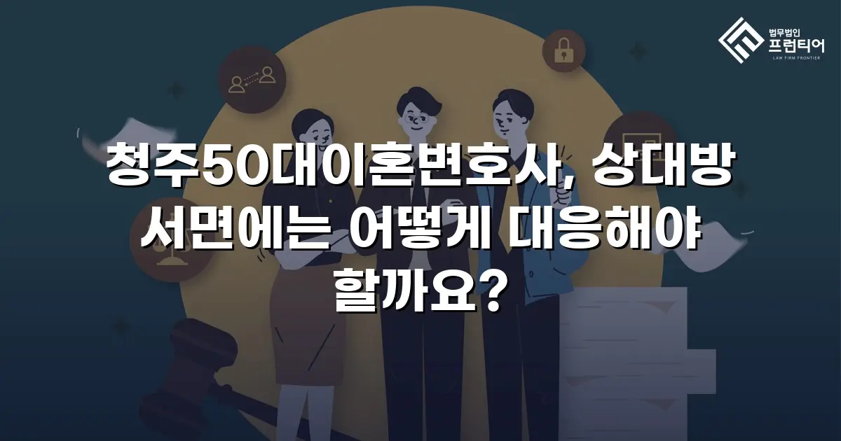 청주50대이혼변호사, 상대방 서면에는 어떻게 대응해야 할까요?