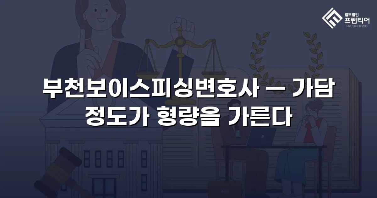 부천보이스피싱변호사 — 가담 정도가 형량을 가른다