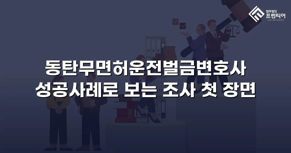 동탄무면허운전벌금변호사 성공사례로 보는 조사 첫 장면