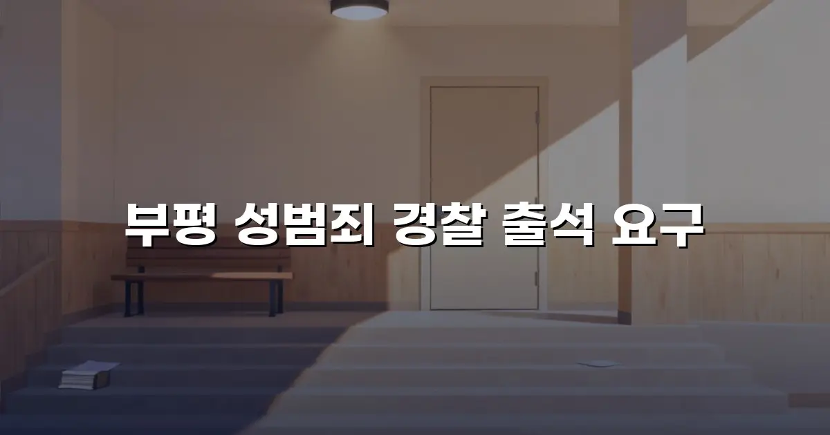 부평 성범죄 경찰 출석 요구