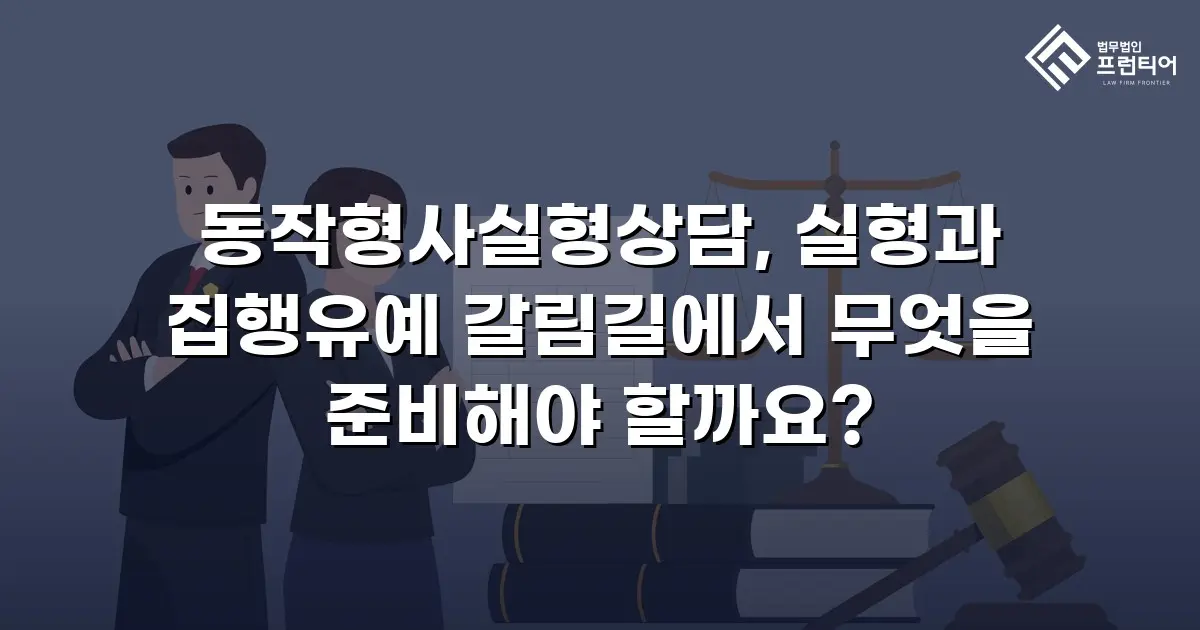 동작형사실형상담, 실형과 집행유예 갈림길에서 무엇을 준비해야 할까요?