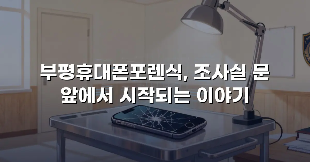 부평휴대폰포렌식, 조사실 문 앞에서 시작되는 이야기