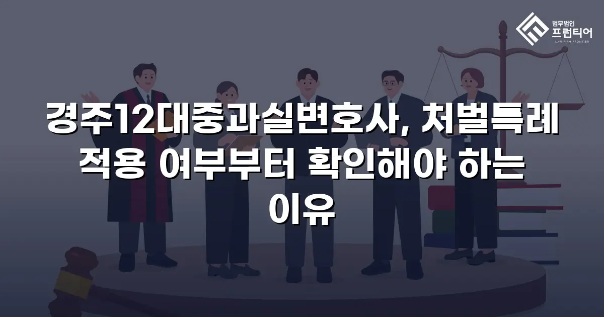 경주12대중과실변호사, 처벌특례 적용 여부부터 확인해야 하는 이유