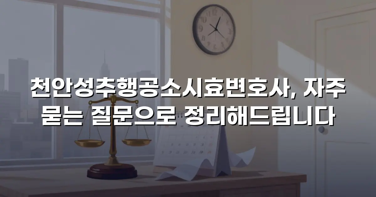 천안성추행공소시효변호사, 자주 묻는 질문으로 정리해드립니다