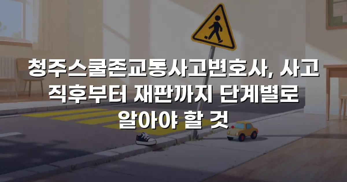 청주스쿨존교통사고변호사, 사고 직후부터 재판까지 단계별로 알아야 할 것