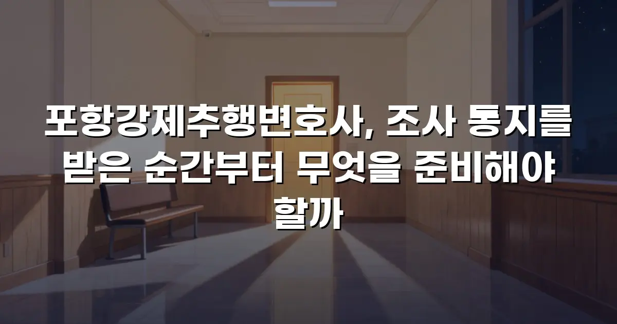 포항강제추행변호사, 조사 통지를 받은 순간부터 무엇을 준비해야 할까