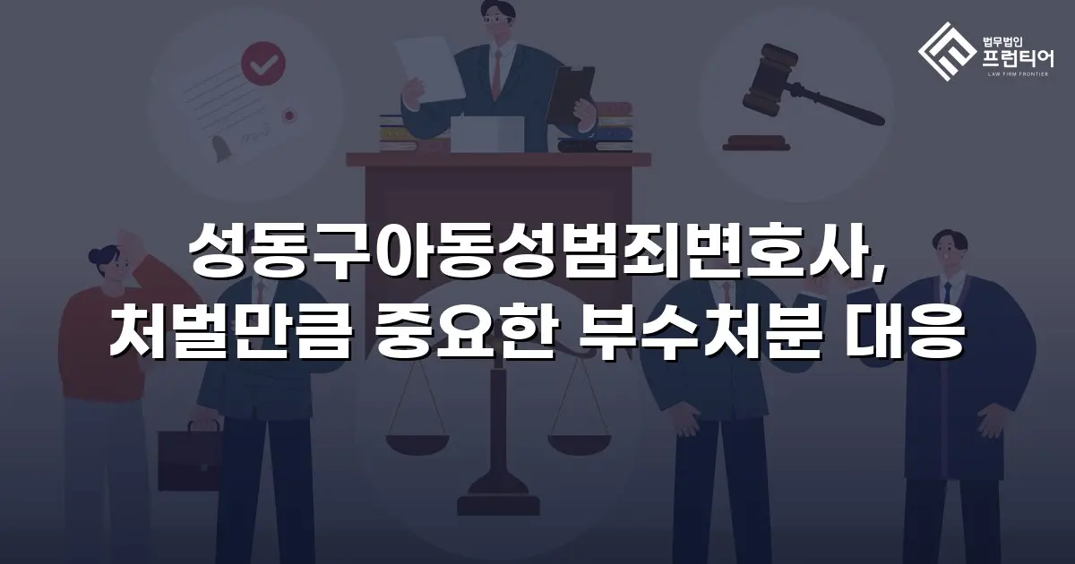 성동구아동성범죄변호사, 처벌만큼 중요한 부수처분 대응