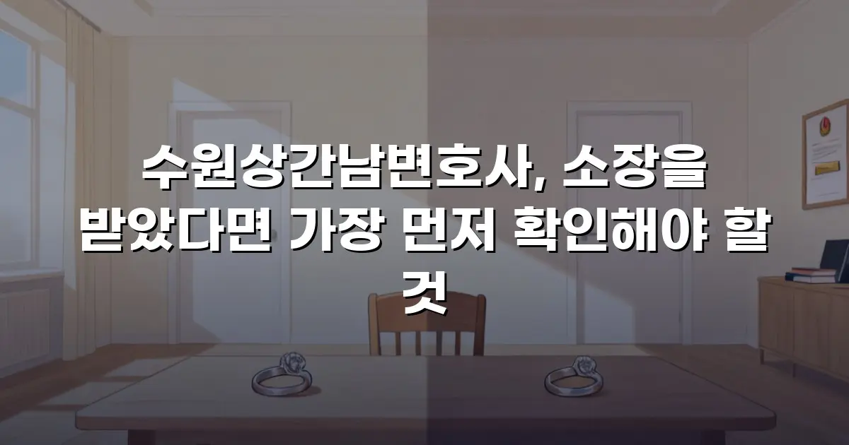 수원상간남변호사, 소장을 받았다면 가장 먼저 확인해야 할 것