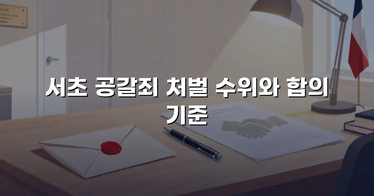 서초 공갈죄 처벌 수위와 합의 기준