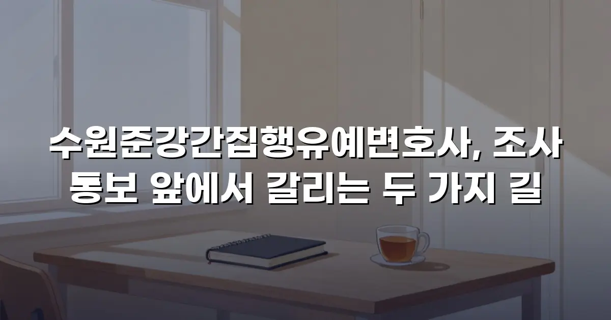 수원준강간집행유예변호사, 조사 통보 앞에서 갈리는 두 가지 길