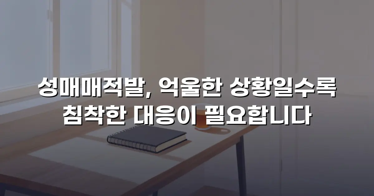 성매매적발, 억울한 상황일수록 침착한 대응이 필요합니다