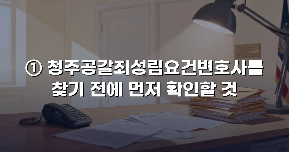 ① 청주공갈죄성립요건변호사를 찾기 전에 먼저 확인할 것