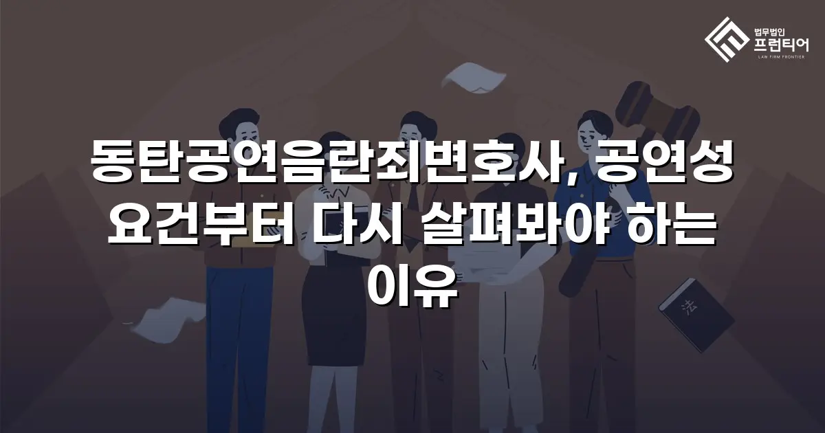 동탄공연음란죄변호사, 공연성 요건부터 다시 살펴봐야 하는 이유