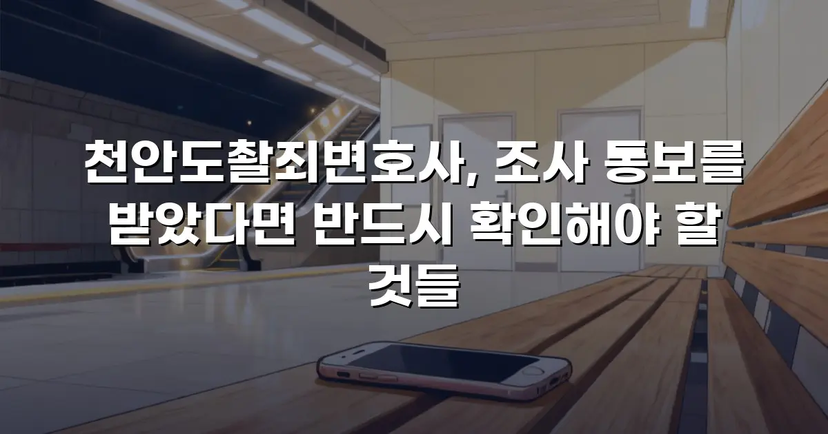 천안도촬죄변호사, 조사 통보를 받았다면 반드시 확인해야 할 것들