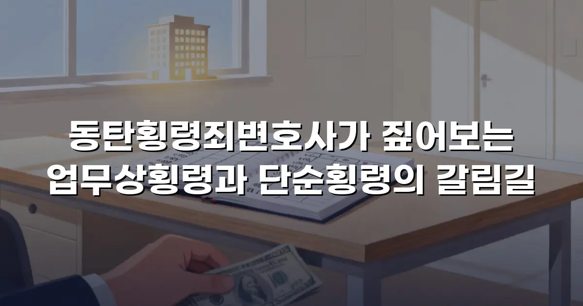 동탄횡령죄변호사가 짚어보는 업무상횡령과 단순횡령의 갈림길