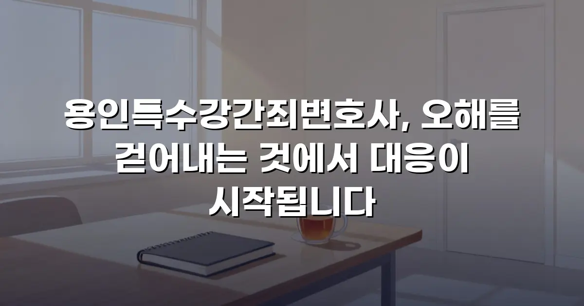 용인특수강간죄변호사, 오해를 걷어내는 것에서 대응이 시작됩니다
