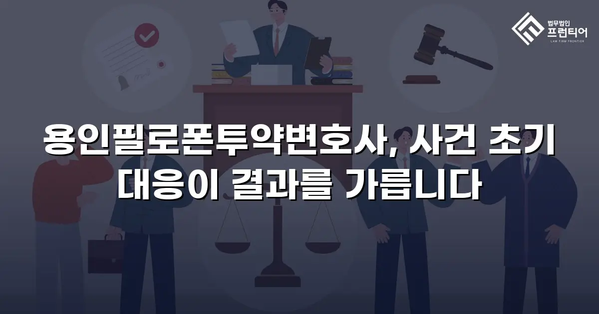 용인필로폰투약변호사, 사건 초기 대응이 결과를 가릅니다