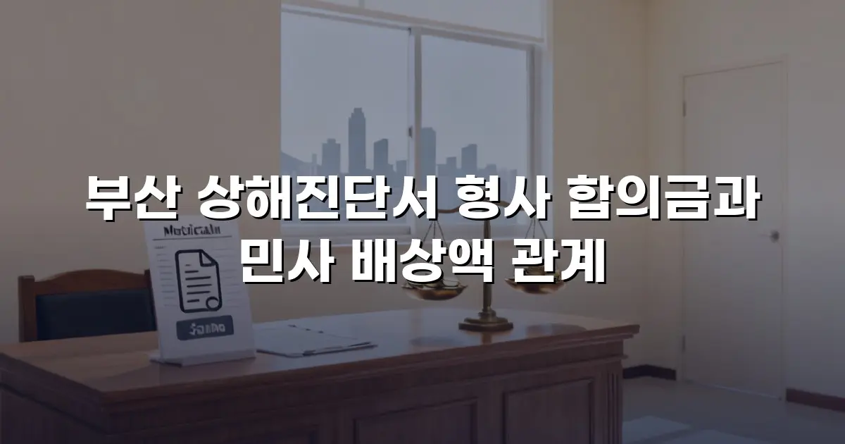 부산 상해진단서 형사 합의금과 민사 배상액 관계