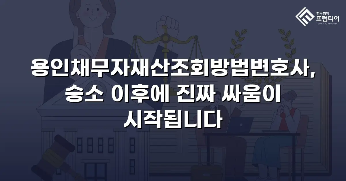 용인채무자재산조회방법변호사, 승소 이후에 진짜 싸움이 시작됩니다