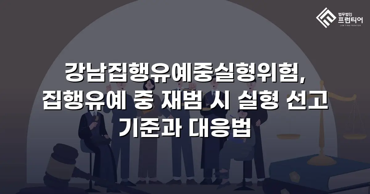 강남집행유예중실형위험, 집행유예 중 재범 시 실형 선고 기준과 대응법