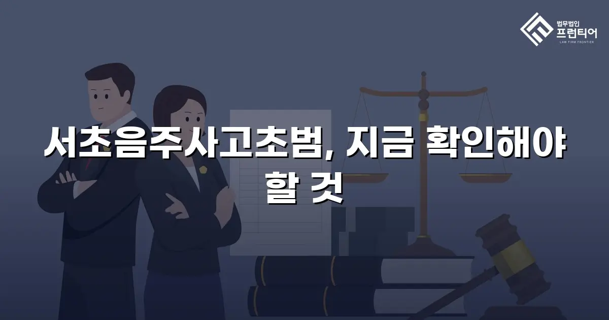 서초음주사고초범, 지금 확인해야 할 것
