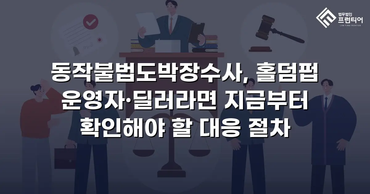 동작불법도박장수사, 홀덤펍 운영자·딜러라면 지금부터 확인해야 할 대응 절차