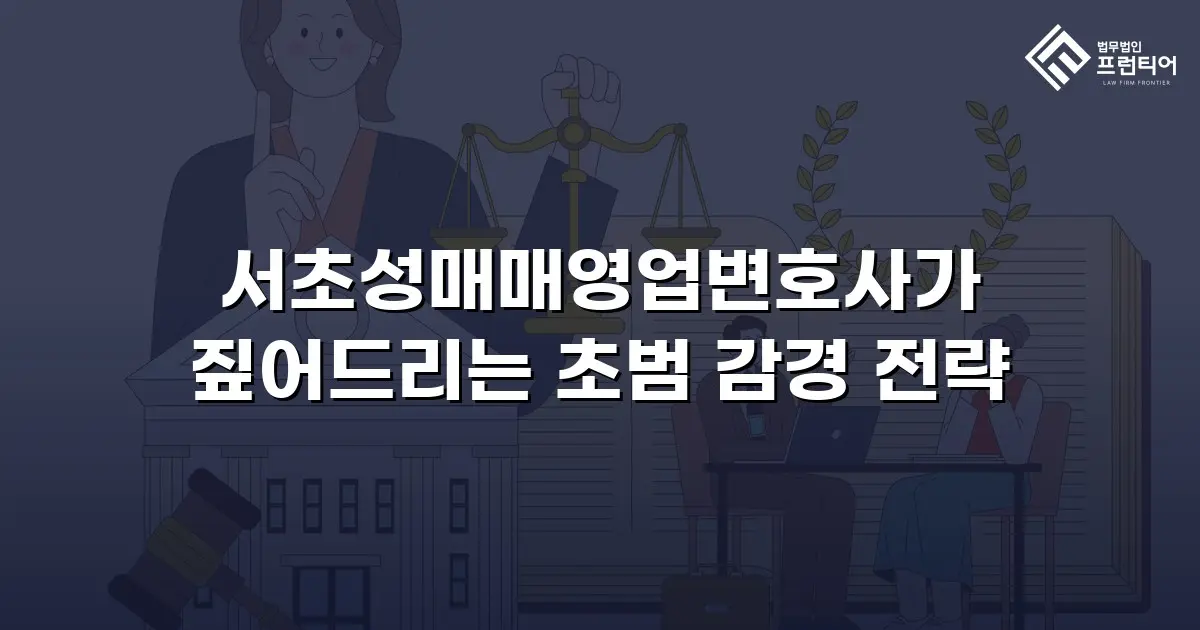 서초성매매영업변호사가 짚어드리는 초범 감경 전략