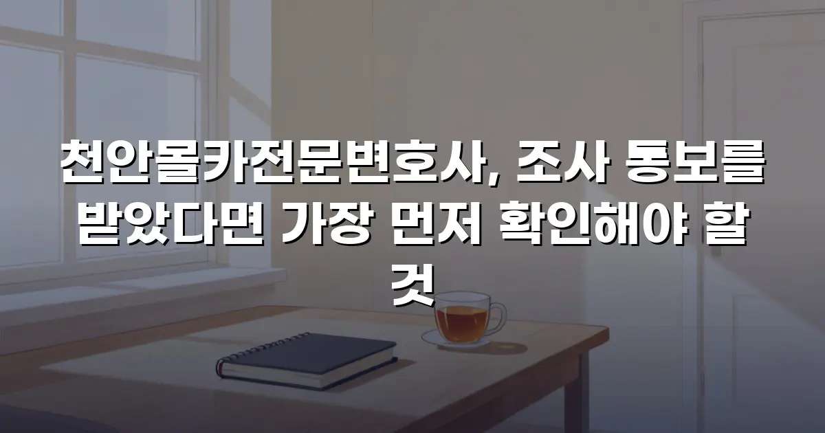 천안몰카전문변호사, 조사 통보를 받았다면 가장 먼저 확인해야 할 것
