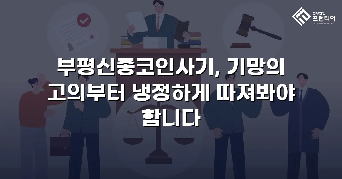부평신종코인사기, 기망의 고의부터 냉정하게 따져봐야 합니다