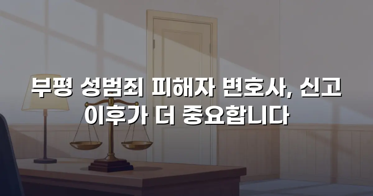 부평 성범죄 피해자 변호사, 신고 이후가 더 중요합니다
