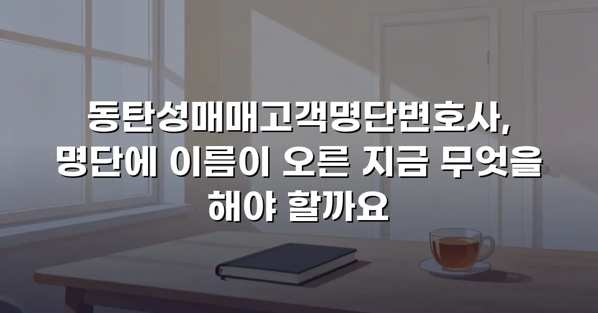 동탄성매매고객명단변호사, 명단에 이름이 오른 지금 무엇을 해야 할까요