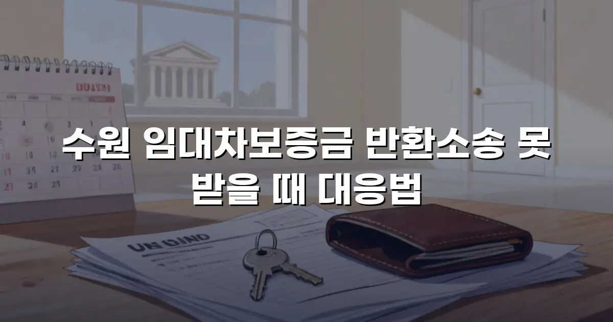 수원 임대차보증금 반환소송 못 받을 때 대응법