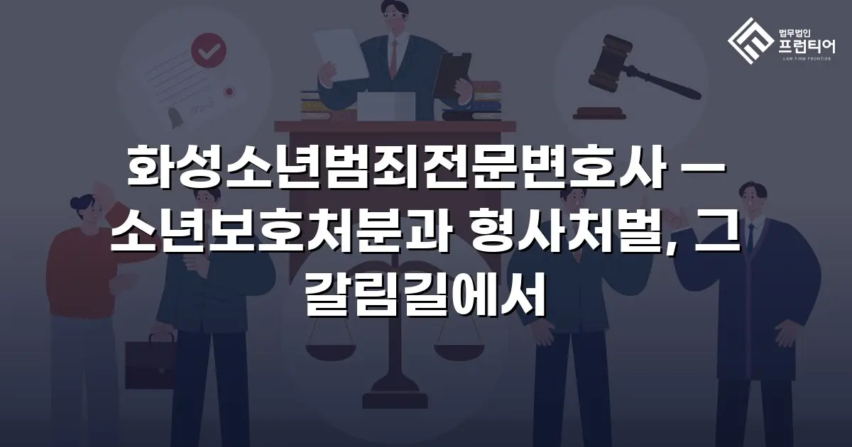 화성소년범죄전문변호사 — 소년보호처분과 형사처벌, 그 갈림길에서