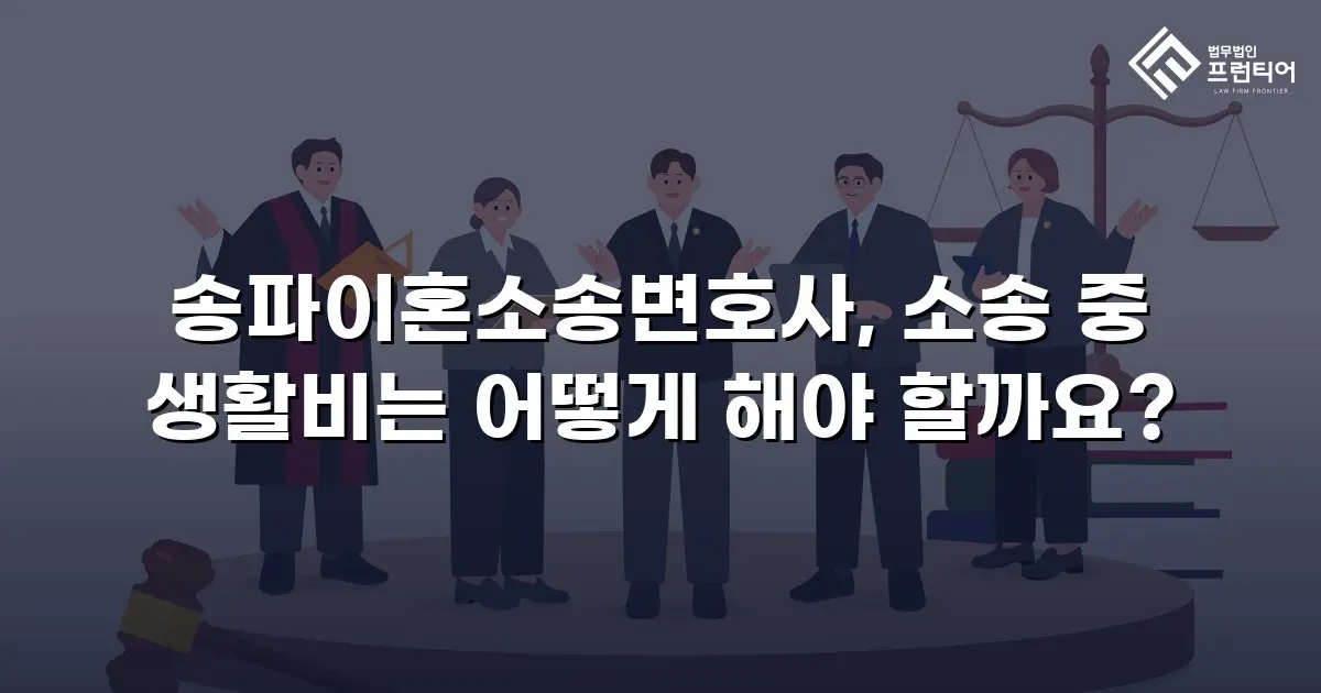 송파이혼소송변호사, 소송 중 생활비는 어떻게 해야 할까요?