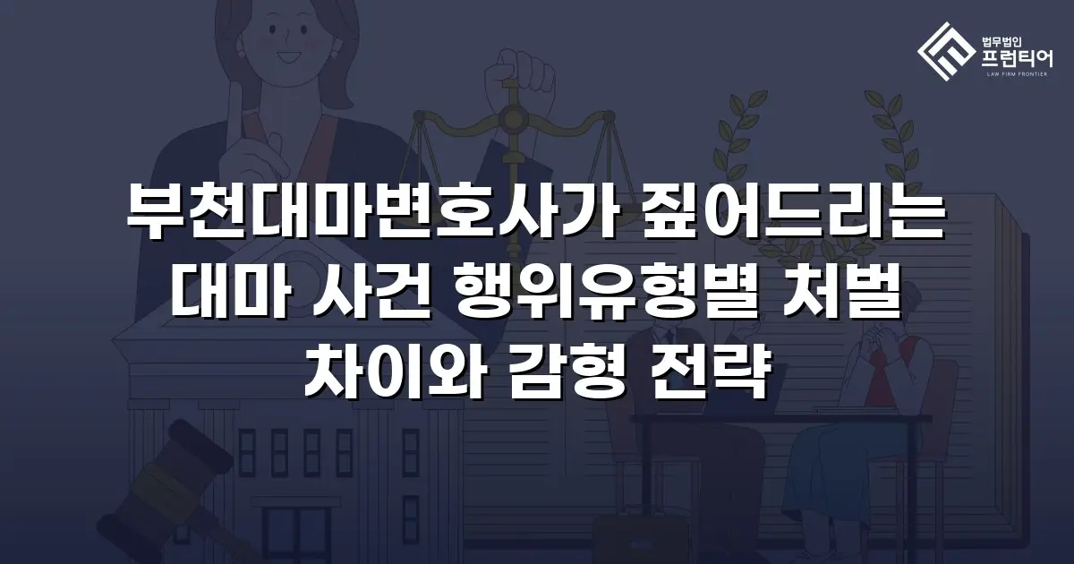 부천대마변호사가 짚어드리는 대마 사건 행위유형별 처벌 차이와 감형 전략