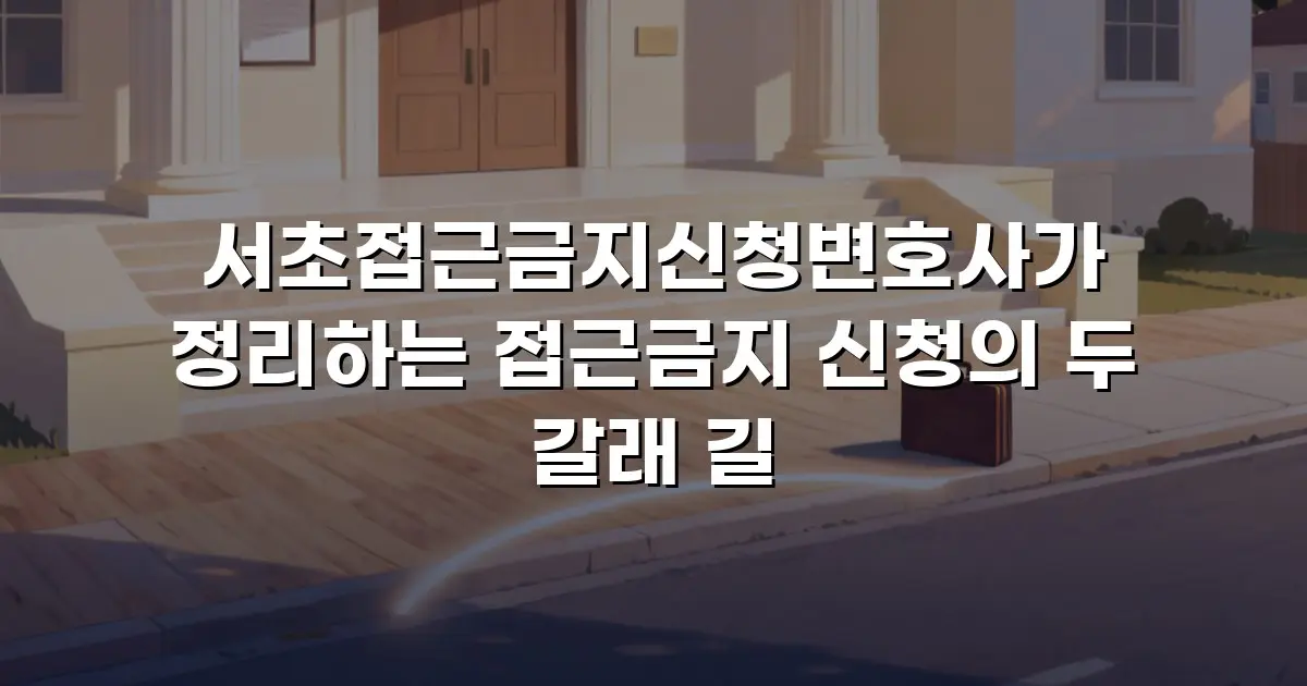 서초접근금지신청변호사가 정리하는 접근금지 신청의 두 갈래 길