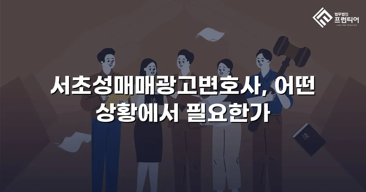 서초성매매광고변호사, 어떤 상황에서 필요한가