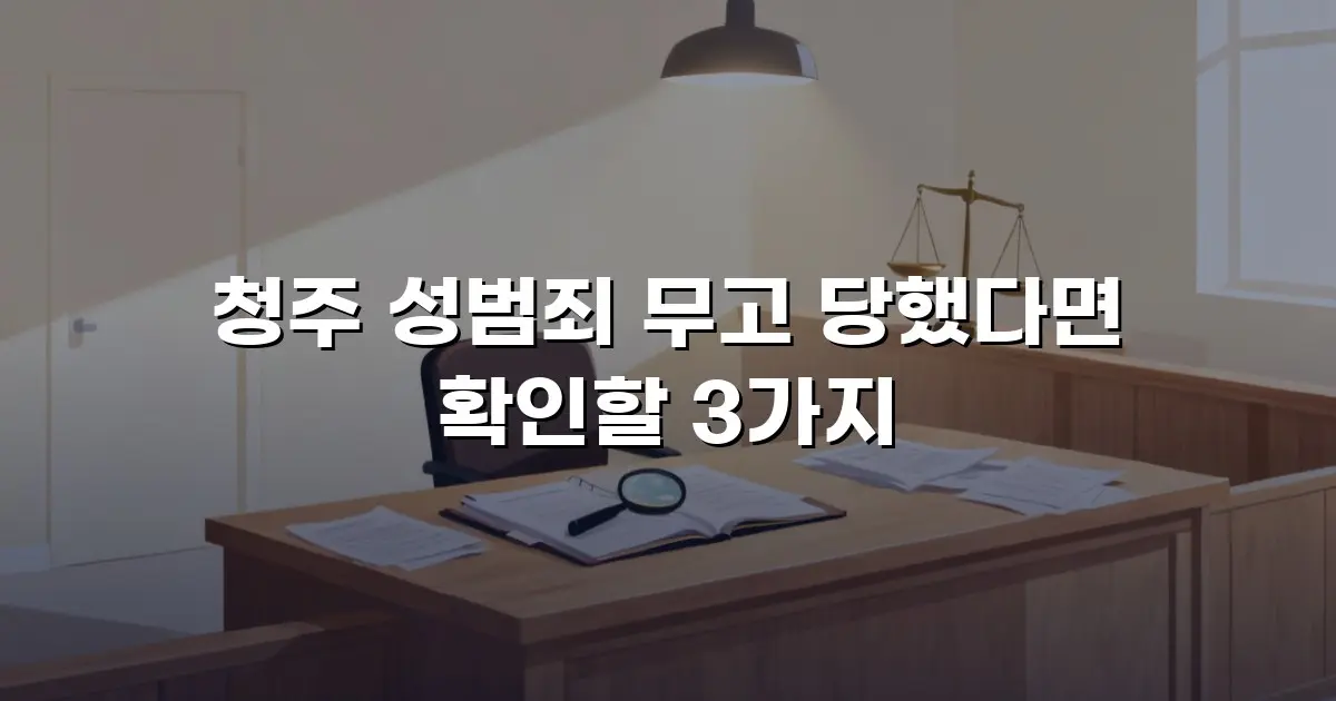 청주 성범죄 무고 당했다면 확인할 3가지