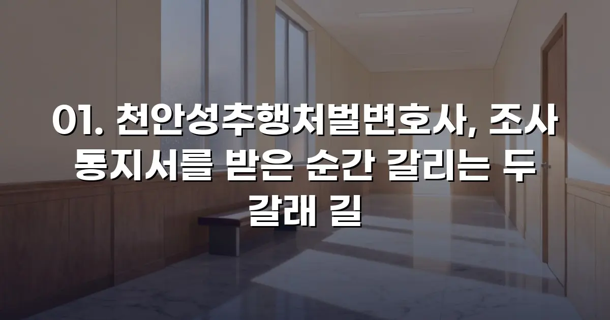 01. 천안성추행처벌변호사, 조사 통지서를 받은 순간 갈리는 두 갈래 길