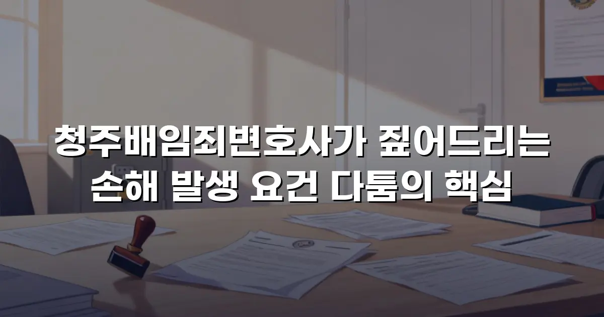 청주배임죄변호사가 짚어드리는 손해 발생 요건 다툼의 핵심