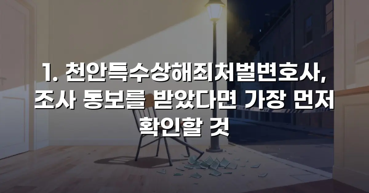 천안특수상해죄처벌변호사, 조사 통보를 받았다면 가장 먼저 확인할 것