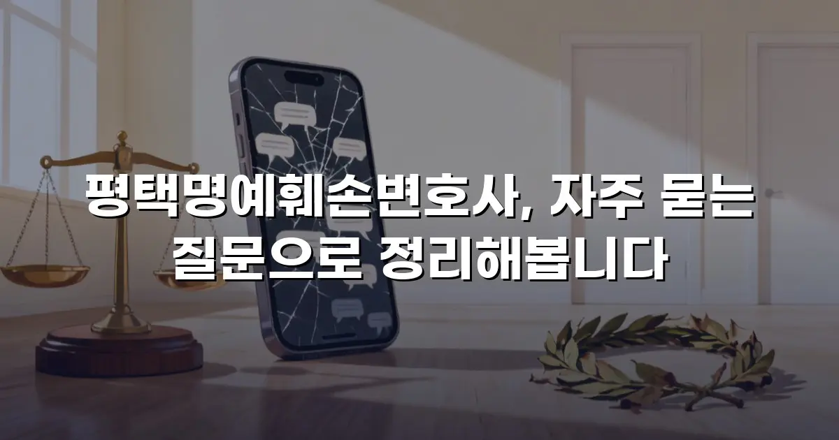 평택명예훼손변호사, 자주 묻는 질문으로 정리해봅니다