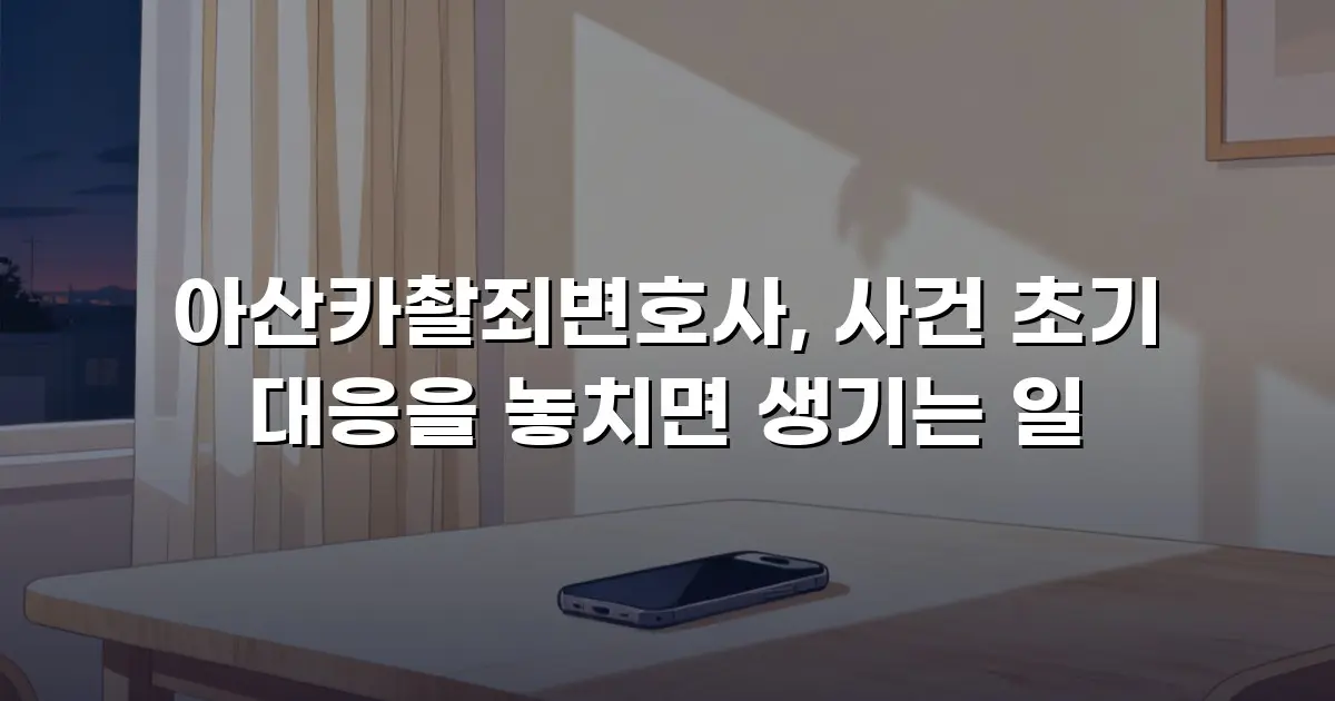 아산카촬죄변호사, 사건 초기 대응을 놓치면 생기는 일