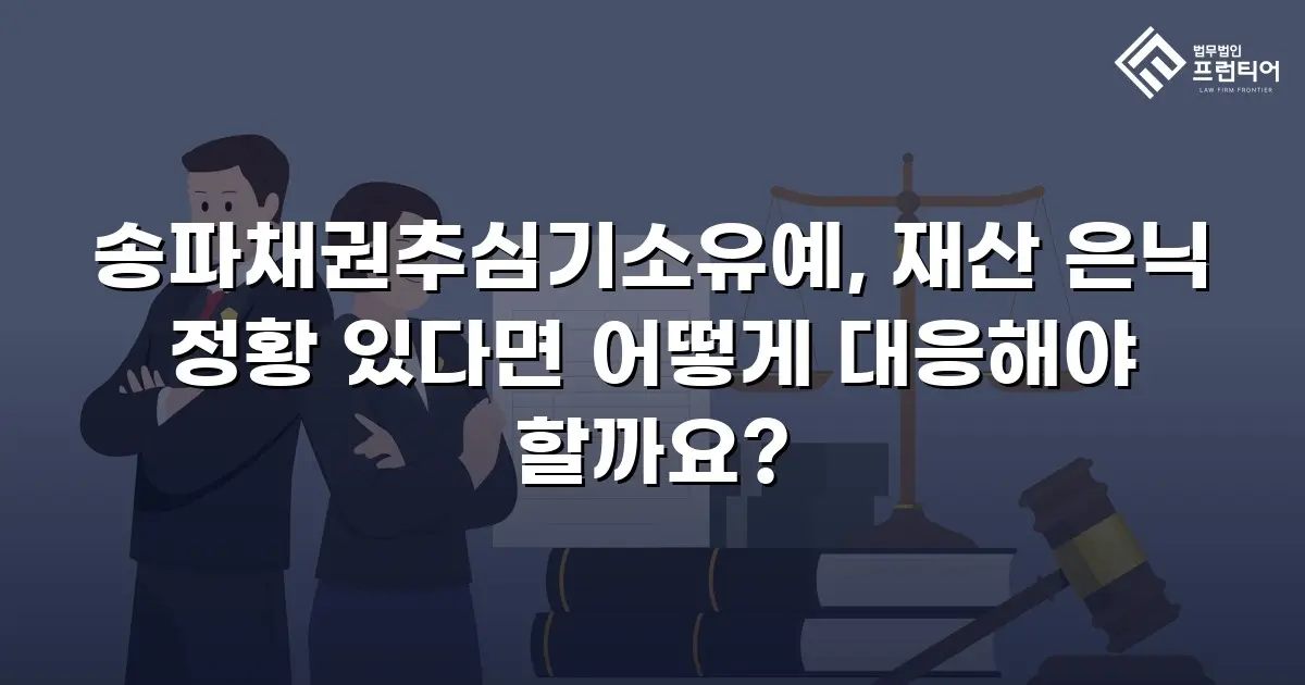 송파채권추심기소유예, 재산 은닉 정황 있다면 어떻게 대응해야 할까요?