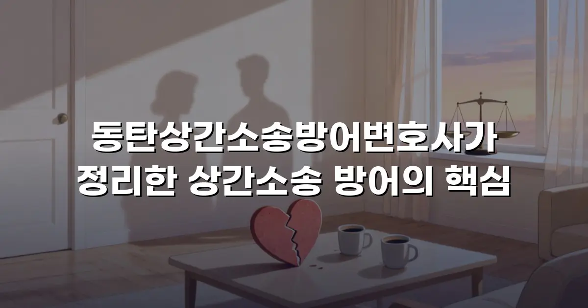 동탄상간소송방어변호사가 정리한 상간소송 방어의 핵심