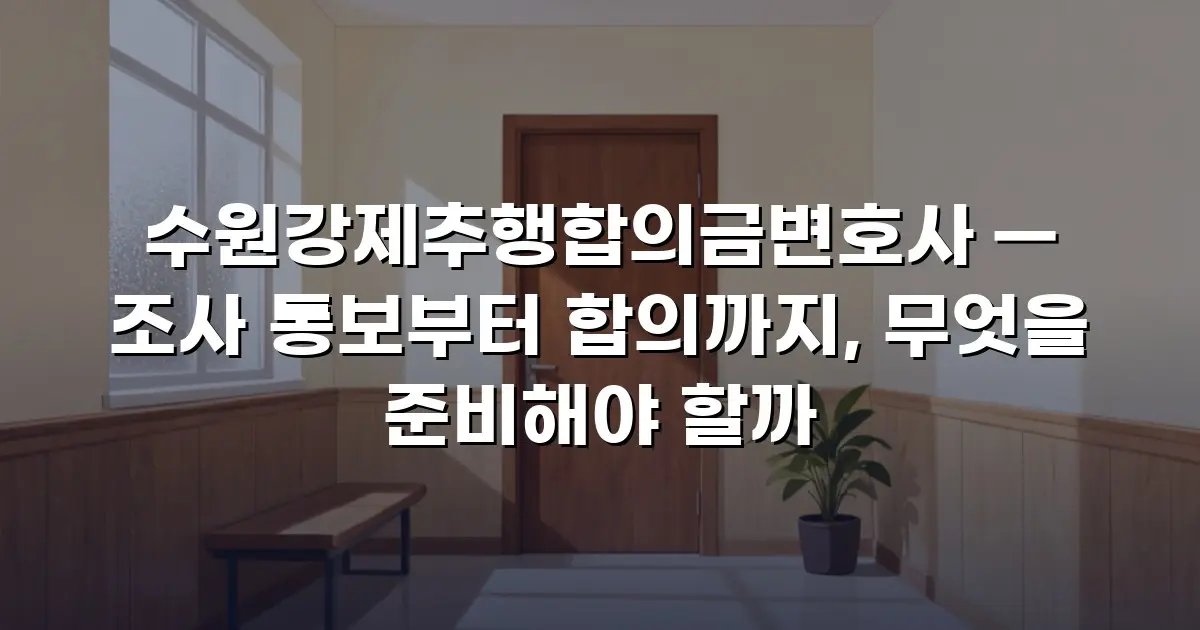 수원강제추행합의금변호사 — 조사 통보부터 합의까지, 무엇을 준비해야 할까