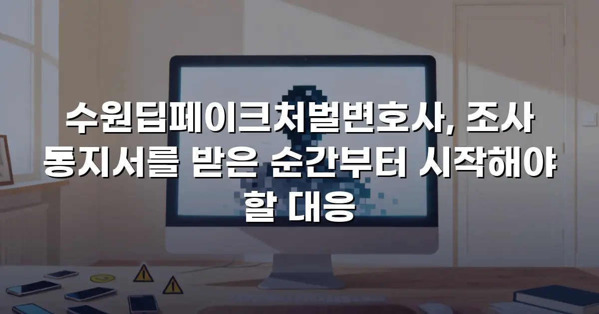 수원딥페이크처벌변호사, 조사 통지서를 받은 순간부터 시작해야 할 대응