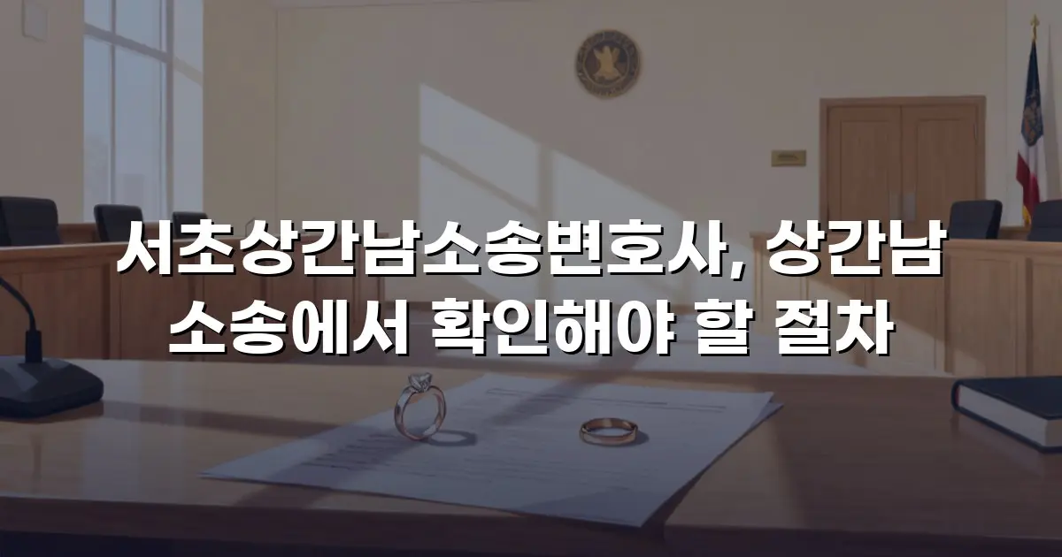 서초상간남소송변호사, 상간남 소송에서 확인해야 할 절차